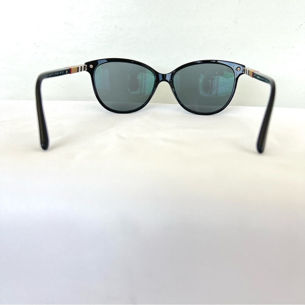 BURBERRY Italy B 4216 3001/T3 Cat Eye Full Rim Black w Strips Frame Glasses - Picture 9 of 13